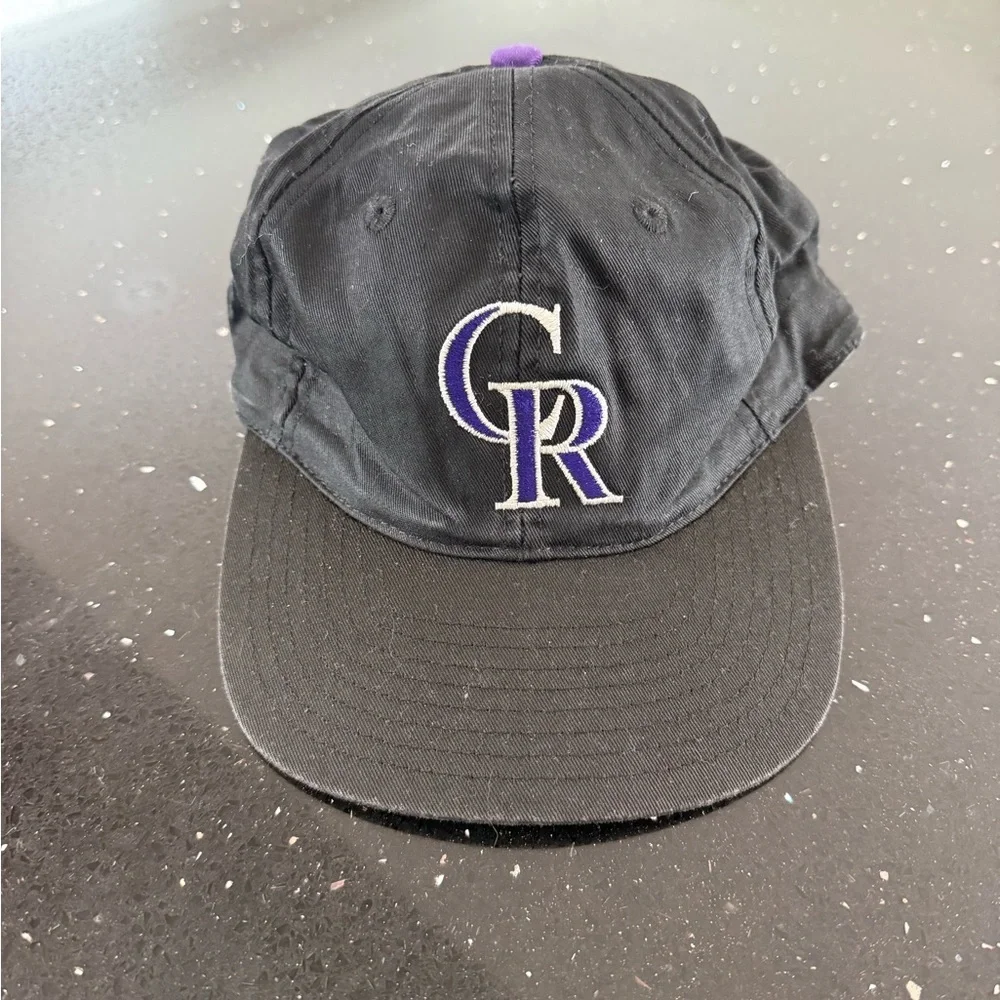 Black and Purple Colorado Rockies Baseball Cap